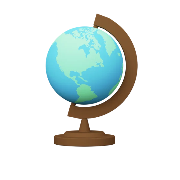 Globe 3D icon, view 1