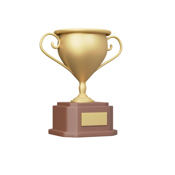 Trophy 3D icon, view 1