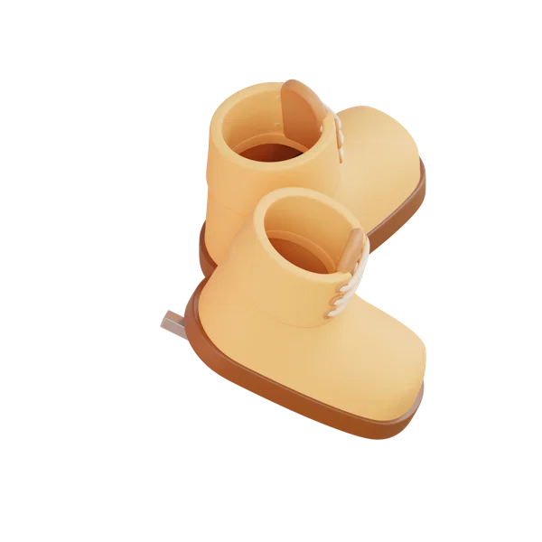 Ski shoe 3D icon, view 4