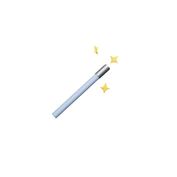 Magic Wand 3D icon, view 3