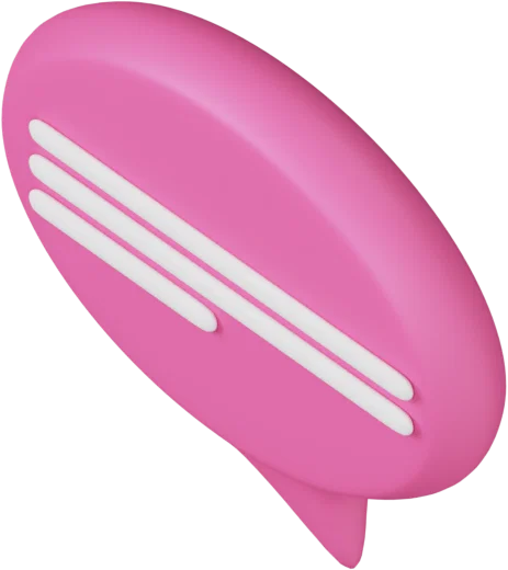 Speech Bubble 8 3D icon, view 5