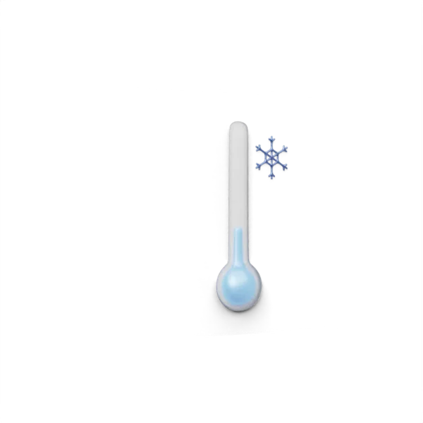 Thermometer low temprature 3D icon, view 3