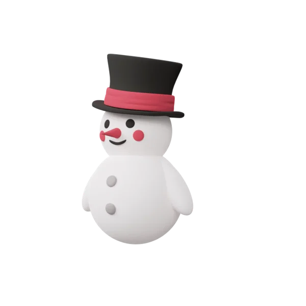 Snowman 3D icon, view 2