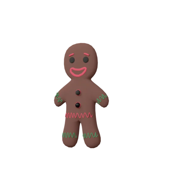 Gingerbread 3D icon, view 2