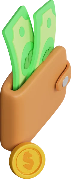 Money and Coins 2 3D icon, view 4