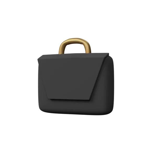 Briefcase 3D icon, view 2