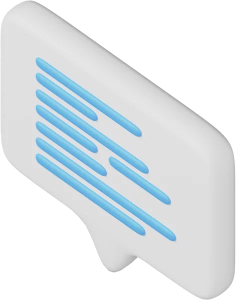 Speech Bubble 24 3D icon, view 5