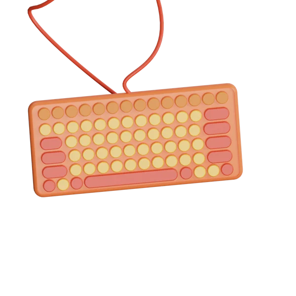 Keyboard 2 3D icon, view 4