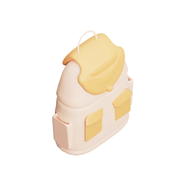 School Bag 2 3D icon, view 4
