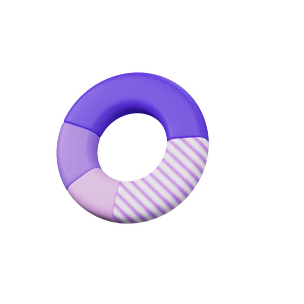 Donut Chart 3D icon, view 2