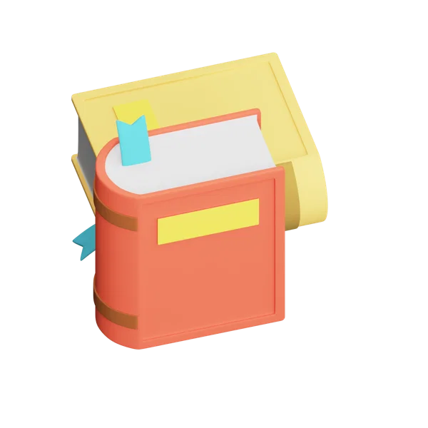 Old Book 3D icon, view 4