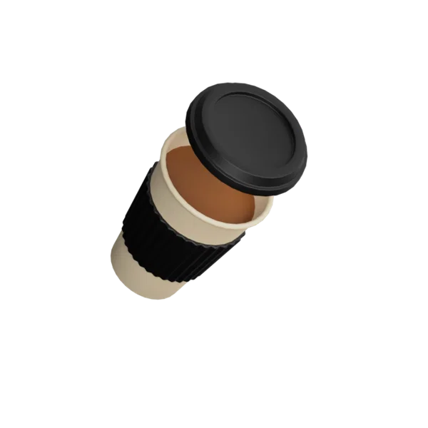 Coffee Cup 3D icon, view 4