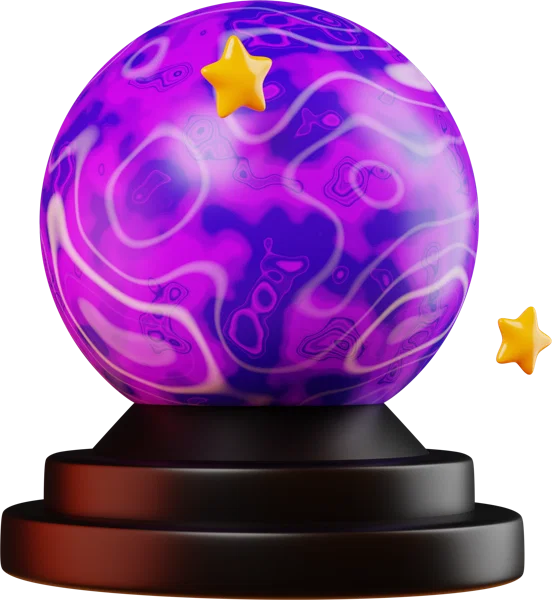 Magic Ball 3D icon, view 3