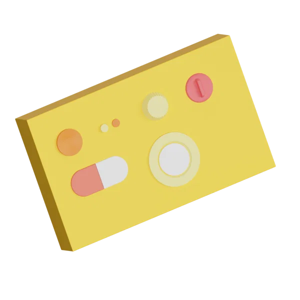 Buttons 3D icon, view 4