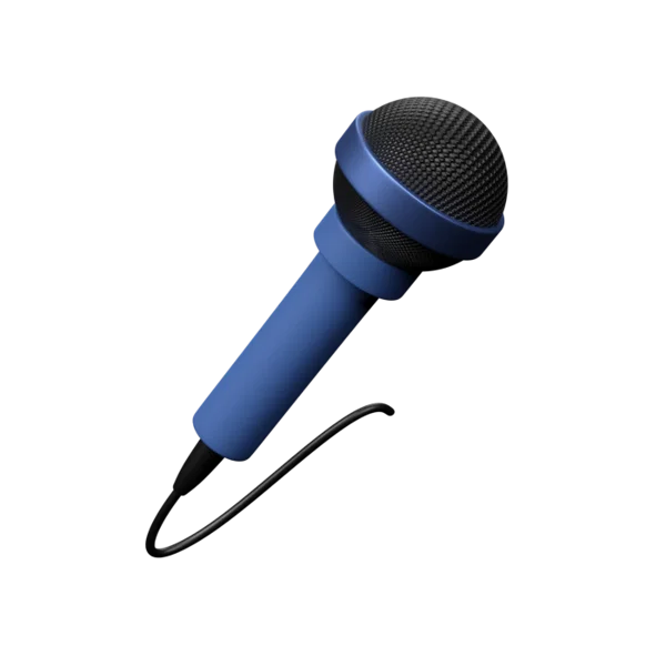 Microphone 3D icon, view 1