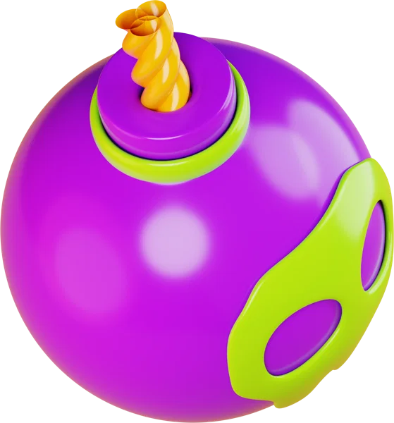 Pirate Bomb 3D icon, view 4