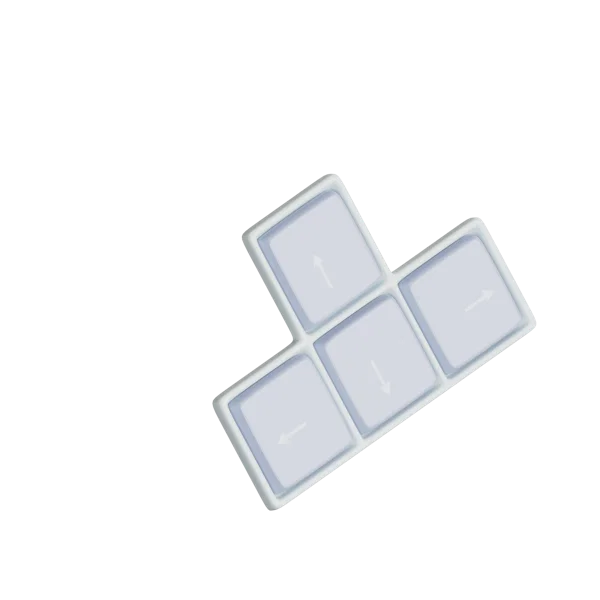 Arrow Keys 3D icon, view 4