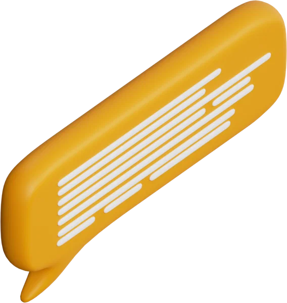 Speech Bubble 48 3D icon, view 4