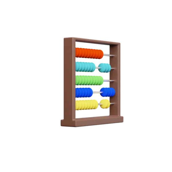 Abacus 3D icon, view 3
