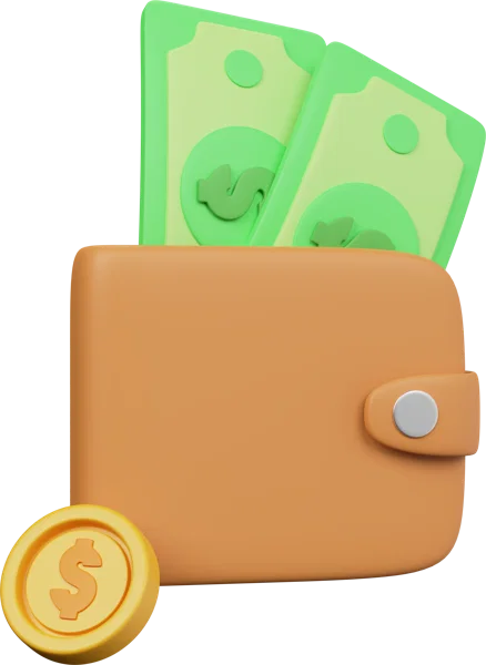 Money and Coins 2 3D icon, view 1