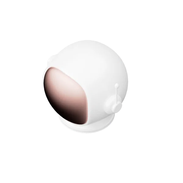 Space Helmet 1 3D icon, view 5