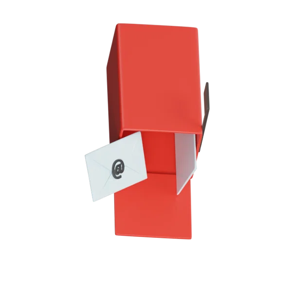 Email 3D icon, view 4
