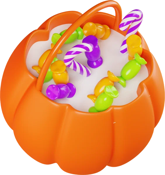 Basket of Sweets 3D icon, view 4
