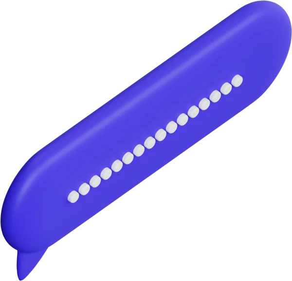 Speech Bubble 29 3D icon, view 4