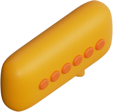 Speech Bubble 20 3D icon, view 4