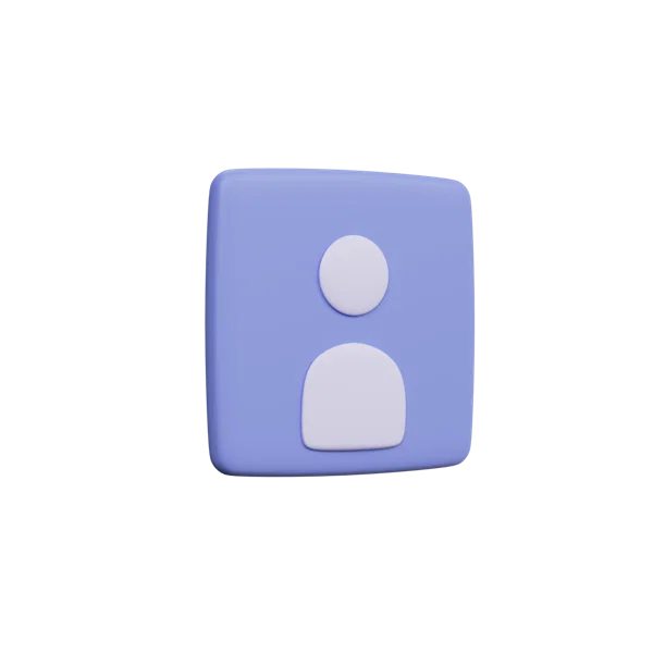 Profile Picture 3D icon, view 3