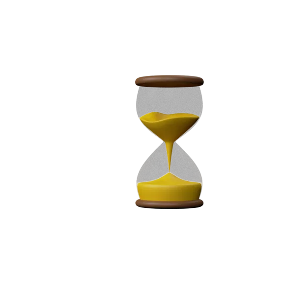 Hourglass 3D icon, view 2