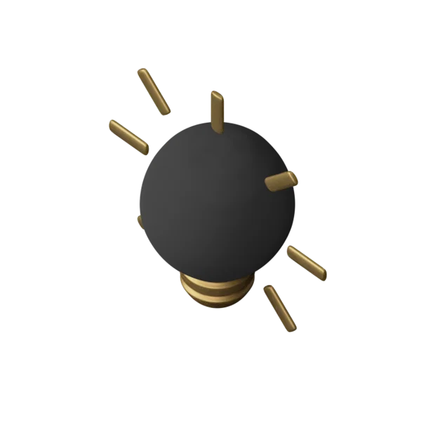 Bulb 3D icon, view 5