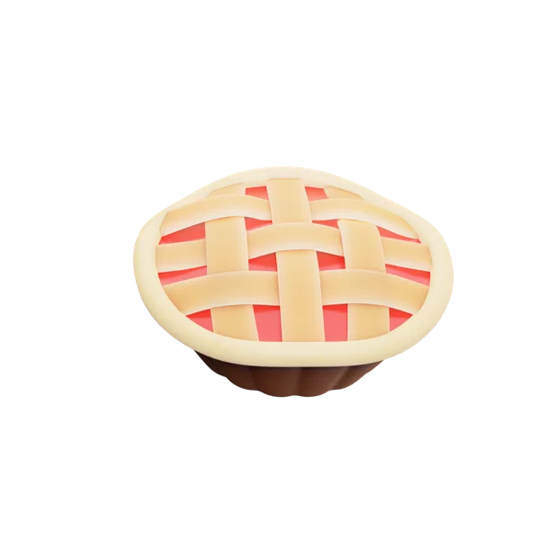 Apple Pie 3D icon, view 3