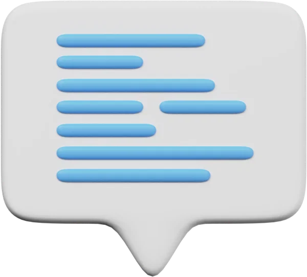 Speech Bubble 24 3D icon, view 1