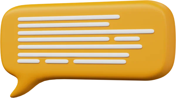 Speech Bubble 48 3D icon, view 2