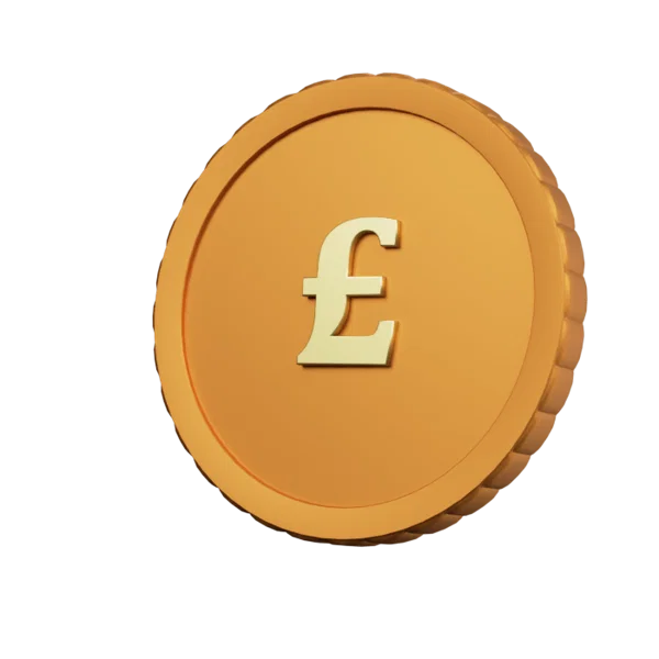Currencies - Pound 3D icon, view 1