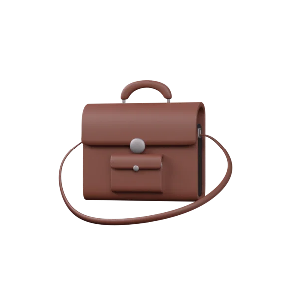 Briefcase 3D icon, view 2