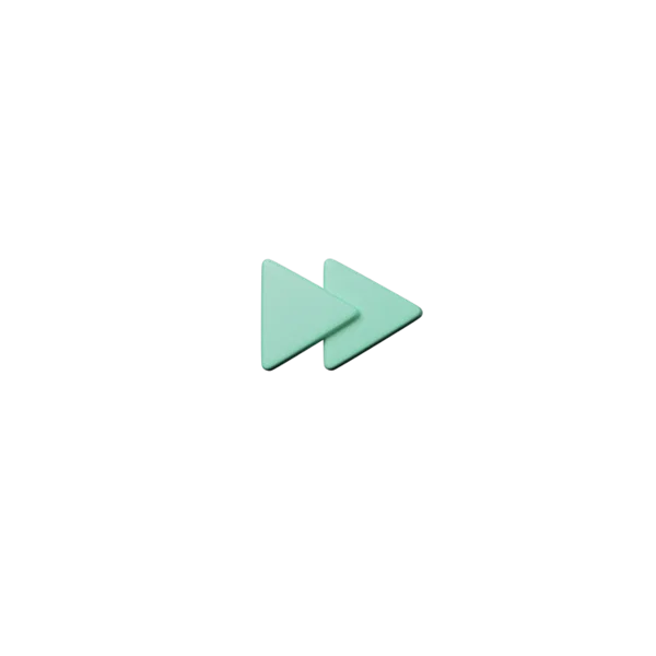 Media Buttons - Forward 3D icon, view 1