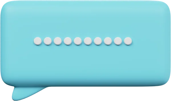 Speech Bubble 34 3D icon, view 1