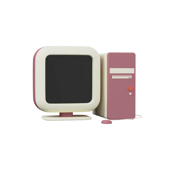 Computer 3D icon, view 2
