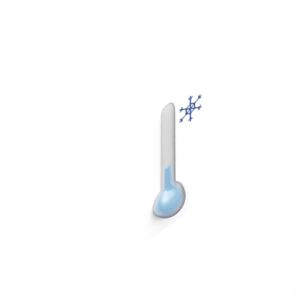 Thermometer low temprature 3D icon, view 4