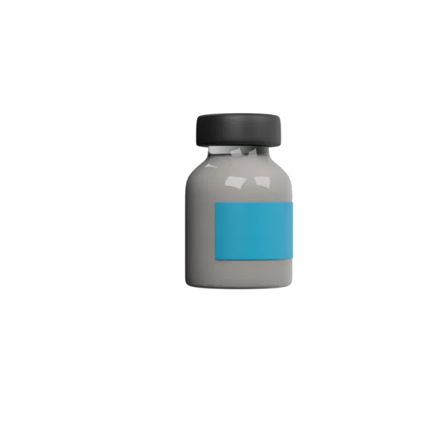 Vial 3D icon, view 3
