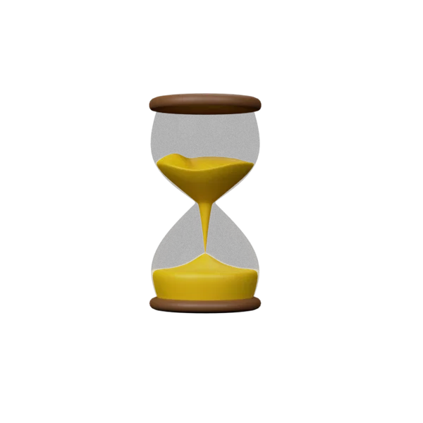 Hourglass 3D icon, view 1