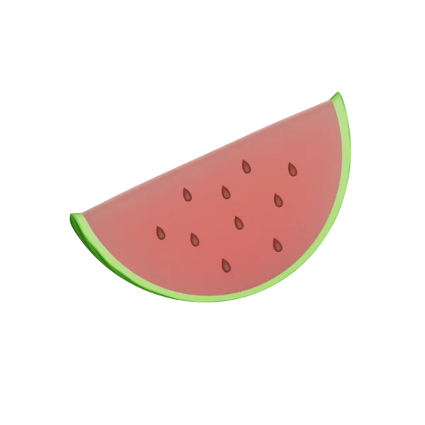 Watermelon 3D icon, view 4