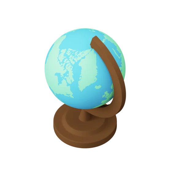 Globe 3D icon, view 5