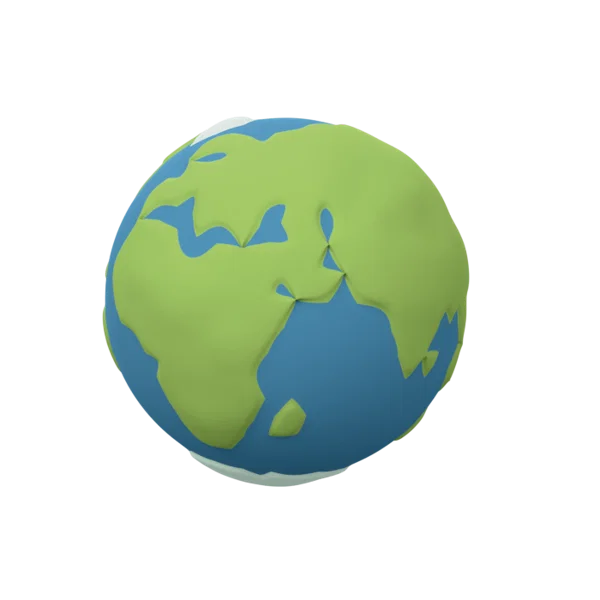 Earth 3D icon, view 1