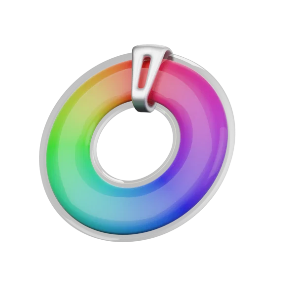 Color wheel 3D icon, view 1
