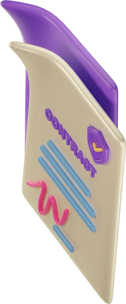 Contract 3D icon, view 5