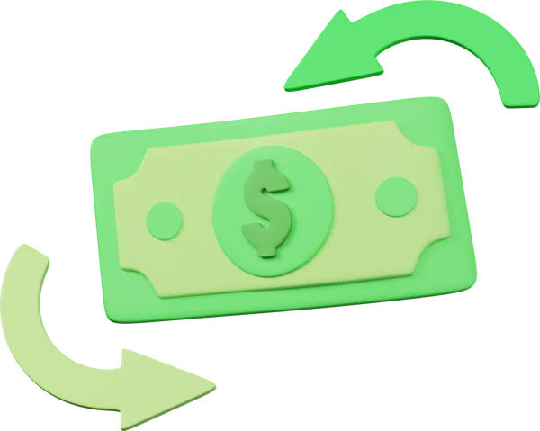 Refresh Money 3D icon, view 2