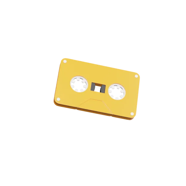 Cassette 3D icon, view 3